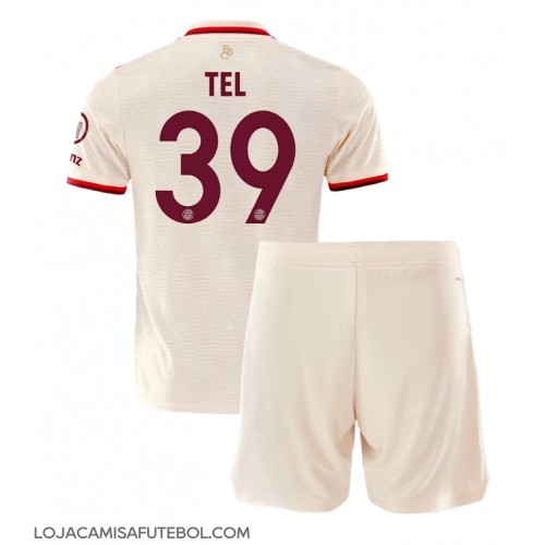 Camisa de Futebol Bayern Munich Mathys Tel #39 Equipamento Alternativo Infantil 2024-25 Manga Curta (+ Calças curtas)